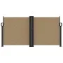 Taupe gray retractable side awning 120x600 cm by vidaXL, Umbrellas - Ref: Foro24-4004604, Price: 114,21 €, Discount: %