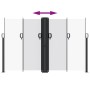 White retractable side awning 160x600 cm by vidaXL, Umbrellas - Ref: Foro24-4004631, Price: 130,51 €, Discount: %