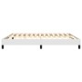 Estructura de cama sin colchón cuero sintético blanco 160x200cm