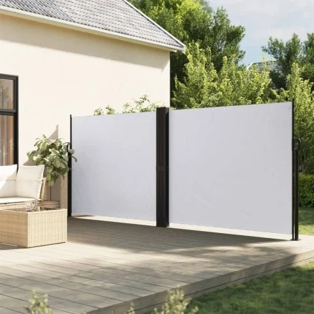 White retractable side awning 160x1200 cm by vidaXL, Umbrellas - Ref: Foro24-4004826, Price: 149,00 €, Discount: %