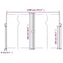 White retractable side awning 160x1200 cm by vidaXL, Umbrellas - Ref: Foro24-4004826, Price: 149,00 €, Discount: %