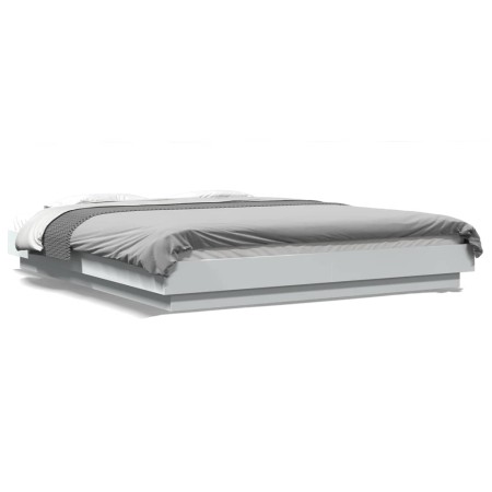 Weißer Bettrahmen aus Holzwerkstoff mit LED, 160 x 200 cm von vidaXL, Betten und Lattenroste - Ref: Foro24-3281084, Preis: 19...