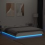 Weißer Bettrahmen aus Holzwerkstoff mit LED, 160 x 200 cm von vidaXL, Betten und Lattenroste - Ref: Foro24-3281084, Preis: 19...