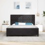Estructura de cama con cabecera Negro 180 x 200 cm Terciopelo