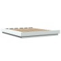 White engineered wood bed frame with LED 160x200 cm by vidaXL, Beds and slatted bases - Ref: Foro24-3281084, Price: 193,35 €,...