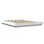 White engineered wood bed frame with LED 160x200 cm by vidaXL, Beds and slatted bases - Ref: Foro24-3281084, Price: 190,97 €,...