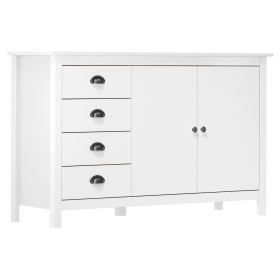 Hill Nachttisch aus massivem weißem Kiefernholz 130x40x80 cm von vidaXL, Sideboards - Ref: Foro24-288932, Preis: 170,21 €, Ra...