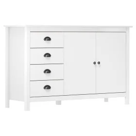 Mesita de noche Hill madera maciza de pino blanco 130x40x80 cm de vidaXL, Aparadores - Ref: Foro24-288932, Precio: 167,23 €, ...