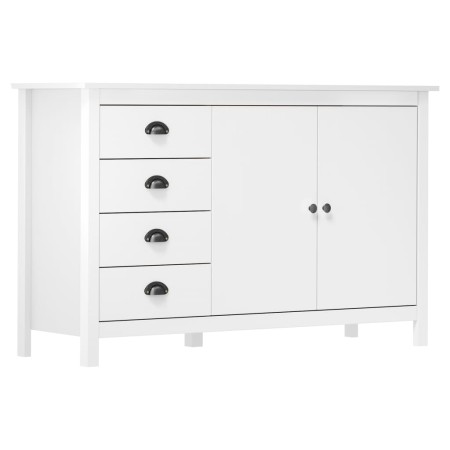 Hill Nachttisch aus massivem weißem Kiefernholz 130x40x80 cm von vidaXL, Sideboards - Ref: Foro24-288932, Preis: 170,21 €, Ra...