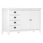 Hill Nachttisch aus massivem weißem Kiefernholz 130x40x80 cm von vidaXL, Sideboards - Ref: Foro24-288932, Preis: 167,23 €, Ra...
