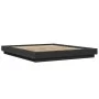 Bed frame with LED lights black engineered wood 150x200cm by vidaXL, Beds and slatted bases - Ref: Foro24-3281092, Price: 187...