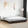 Bed frame with LED lights black engineered wood 150x200cm by vidaXL, Beds and slatted bases - Ref: Foro24-3281092, Price: 187...