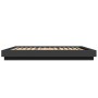 Bed frame with LED lights black engineered wood 150x200cm by vidaXL, Beds and slatted bases - Ref: Foro24-3281092, Price: 189...