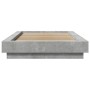 Concrete gray wood bed frame with LED lights 90x200 cm by vidaXL, Beds and slatted bases - Ref: Foro24-3281122, Price: 155,07...