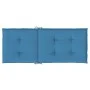 High back chair cushions 6 pcs blue melange fabric 120x50x4 cm by vidaXL, Cushions for chairs and sofas - Ref: Foro24-4002426...