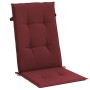 Cojines para silla respaldo alto 2 uds tela rojo tinto melange