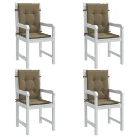 Cojines silla respaldo bajo 4 ud tela taupe melange 100x50x4 cm de vidaXL, Cojines para sillas y sofás - Ref: Foro24-4002470,...