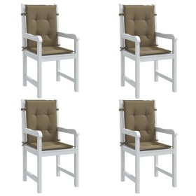 Low back chair cushions 4 units taupe melange fabric 100x50x4 cm by vidaXL, Cushions for chairs and sofas - Ref: Foro24-40024...