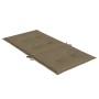 Cojines silla respaldo bajo 4 ud tela taupe melange 100x50x4 cm