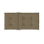 Cojines silla respaldo bajo 4 ud tela taupe melange 100x50x4 cm