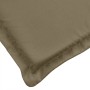 Cojines silla respaldo bajo 4 ud tela taupe melange 100x50x4 cm