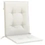 Low back chair cushions 2 units cream melange fabric 100x50x4 cm by vidaXL, Cushions for chairs and sofas - Ref: Foro24-40024...