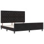 Estructura de cama con cabecera Negro 180 x 200 cm Terciopelo