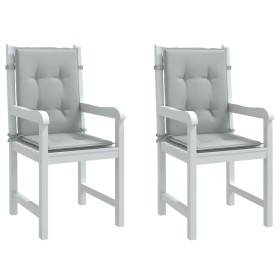 Cojines para silla respaldo bajo 2 ud tela gris claro melange de vidaXL, Cojines para sillas y sofás - Ref: Foro24-4002445, P...