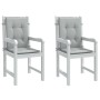 Cojines para silla respaldo bajo 2 ud tela gris claro melange
