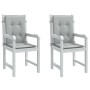 Low back chair cushions 2 units light gray melange fabric by vidaXL, Cushions for chairs and sofas - Ref: Foro24-4002445, Pri...