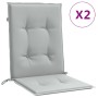 Low back chair cushions 2 units light gray melange fabric by vidaXL, Cushions for chairs and sofas - Ref: Foro24-4002445, Pri...