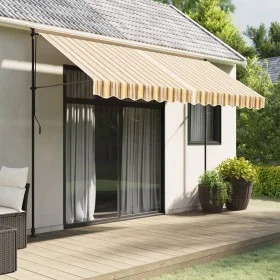Yellow and gray striped replacement awning valance fabric 3.5 m by vidaXL, Awnings - Ref: Foro24-367811, Price: 13,67 €, Disc...