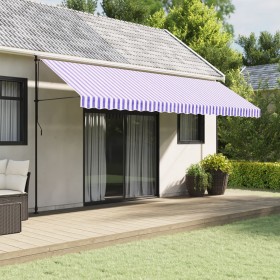 Tela de cenefa de toldo de repuesto rayas azul y blanco 5 m de vidaXL, Toldos - Ref: Foro24-367748, Precio: 15,77 €, Descuent...