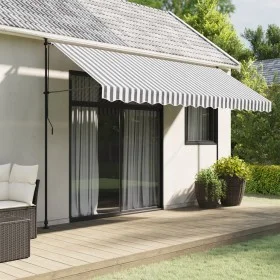 Ersatz-Markisenrandstoff anthrazitweiß gestreift 4 m von vidaXL, Markisen - Ref: Foro24-367788, Preis: 14,17 €, Rabatt: %