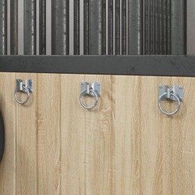 Hook rings with plates 3 units silver steel by vidaXL, Horse feed - Ref: Foro24-172469, Price: 12,09 €, Discount: %