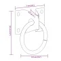 Hakenringe mit Platten 3 Einheiten aus silbernem Stahl von vidaXL, Pferdefutter - Ref: Foro24-172469, Preis: 11,88 €, Rabatt: %