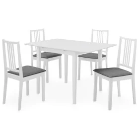 Esszimmermöbel-Set 5-teilig aus weißem MDF von vidaXL, Möbelsets für Küchen und Esszimmer - Ref: Foro24-276396, Preis: 443,57...