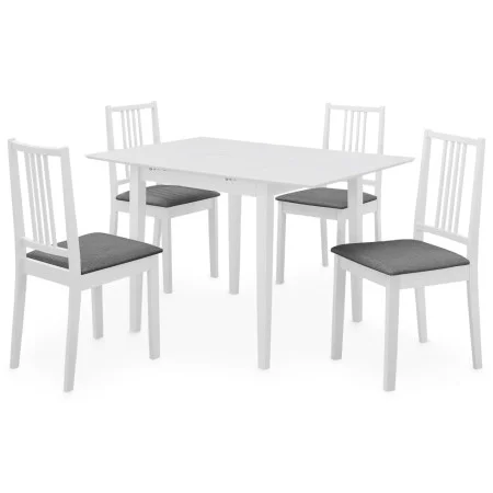 Esszimmermöbel-Set 5-teilig aus weißem MDF von vidaXL, Möbelsets für Küchen und Esszimmer - Ref: Foro24-276396, Preis: 443,57...