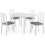 Esszimmermöbel-Set 5-teilig aus weißem MDF von vidaXL, Möbelsets für Küchen und Esszimmer - Ref: Foro24-276396, Preis: 443,57...