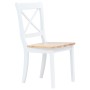 Dining chairs 2 units solid wood white rubber and light wood by vidaXL, dining chairs - Ref: Foro24-247358, Price: 165,83 €, ...