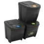 Stapelbare Mülltonnen 3 Stück aus grauem Polypropylen 75 L von vidaXL, Mülltonnen und Mülltonnen - Ref: Foro24-152198, Preis:...