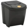 Cubos de basura apilables 3 uds polipropileno gris 75 L by vidaXL, Garbage cans and trash cans - Ref: Foro24-152198, Price: 5...