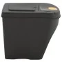 Stapelbare Mülltonnen 3 Stück aus grauem Polypropylen 75 L von vidaXL, Mülltonnen und Mülltonnen - Ref: Foro24-152198, Preis:...