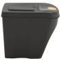 Stapelbare Mülltonnen 3 Stück aus grauem Polypropylen 75 L von vidaXL, Mülltonnen und Mülltonnen - Ref: Foro24-152198, Preis:...