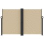 Toldo lateral retráctil beige 160x600 cm