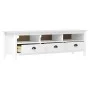 TV-Möbel Hill aus massiver Kiefer in Weiß 158x40x47 cm von vidaXL, TV-Möbel - Ref: Foro24-288928, Preis: 156,86 €, Rabatt: %
