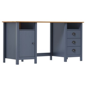Hill Range Schreibtisch aus grauem Kiefernholz 150x50x74 cm von vidaXL, Schreibtische - Ref: Foro24-289001, Preis: 182,90 €, ...