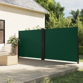 Toldo lateral retráctil verde oscuro 160x1000 cm