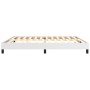 Estructura de cama sin colchón cuero sintético blanco 200x200cm