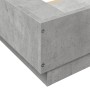 Bed frame with LED lights concrete gray wood 160x200 cm by vidaXL, Beds and slatted bases - Ref: Foro24-3281087, Price: 196,2...